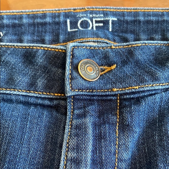 LOFT Women's Dark Blue Curvy Skinny Jeans - Picture 2 of 4